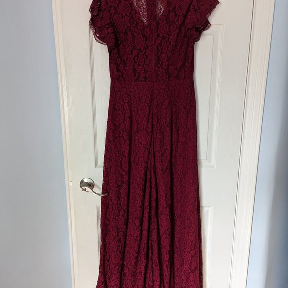 Cap sleeve lace maxi dress - Picture 4 of 6